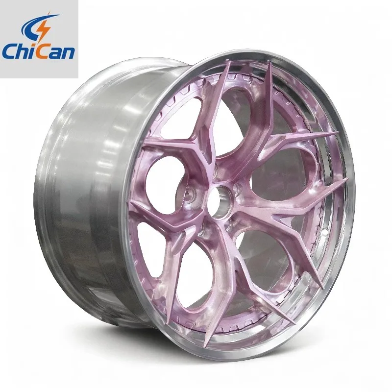

【2026】Chican Custom Forged 17-26 Inch Cherry Blossom Pink T6061 Concave Alloy Passenger Car Wheel Rim Hub 5X112 5X108 5X114.3 5X