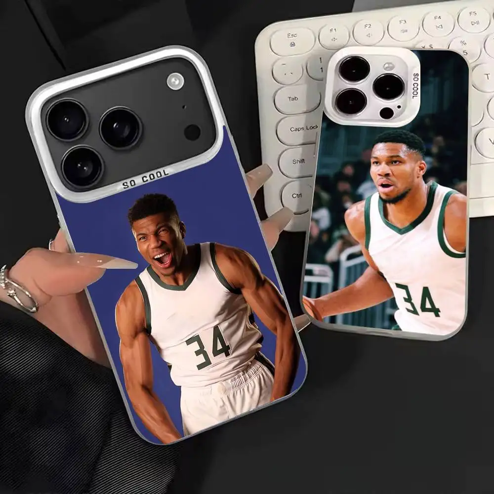 

Giannis Antetokounmpo Cool Phone Case For iPhone 17,16,15,14,13,12,11,Mini,Pro,E,MAX White Matte Shockproof Cover