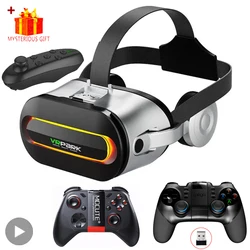 Viar-Lunettes de réalité virtuelle 3D VR, casque Bluetooth, lentilles de casque, lunettes de téléphone intelligent, thoracd'écouteurs pour smartphone