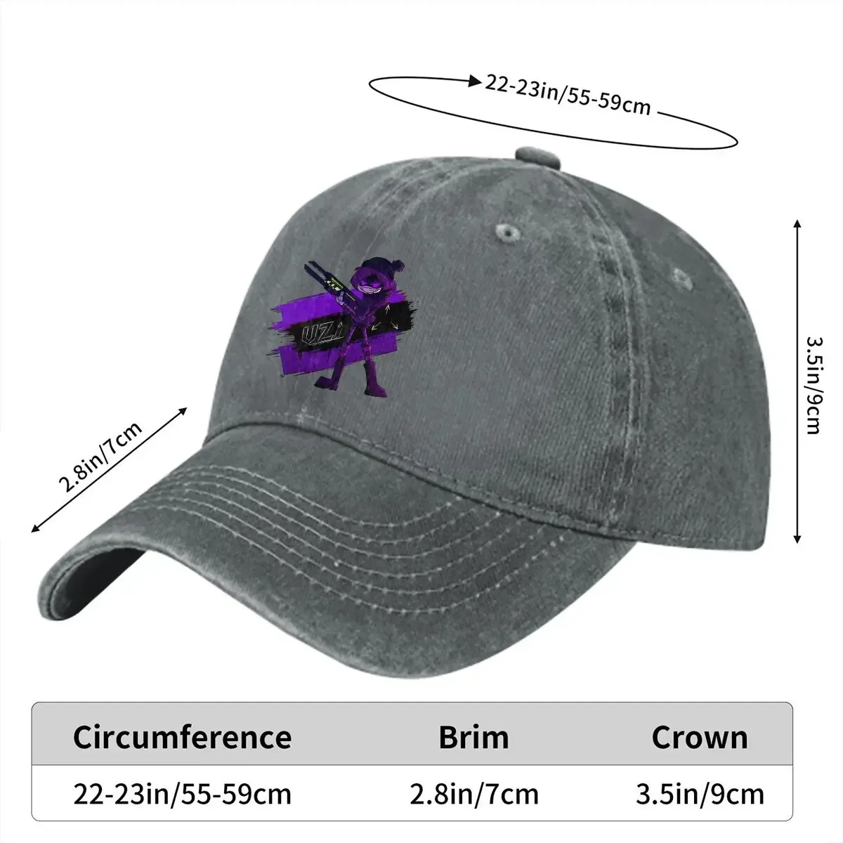 Washed Men's Baseball Cap N And Uzi Doorman Trucker Snapback Cowboy Caps Dad Hat Murder Drones Golf Hats