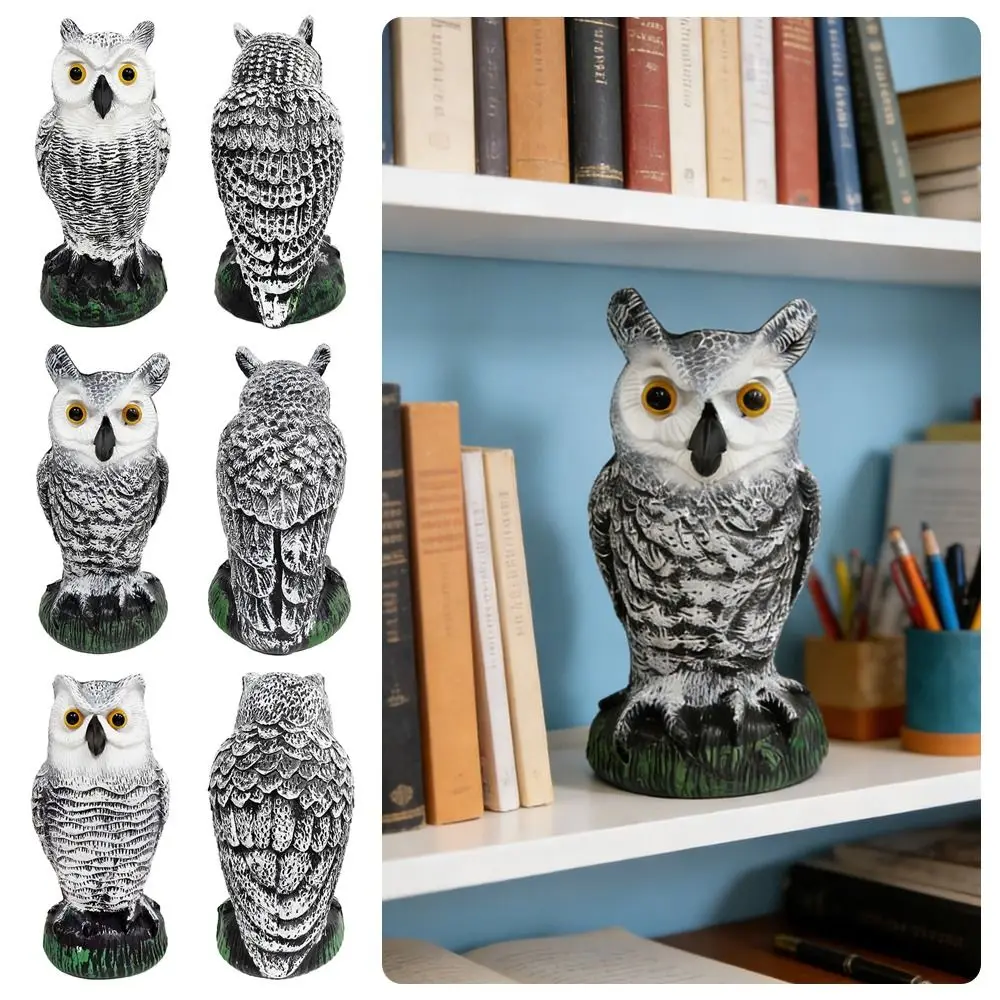 

Fake Birds Waterproof Owl Bird Deterrent Shaking Head Plastic Material Fake Owl Sunscreen Outdoor Use Plastic Owls Garden