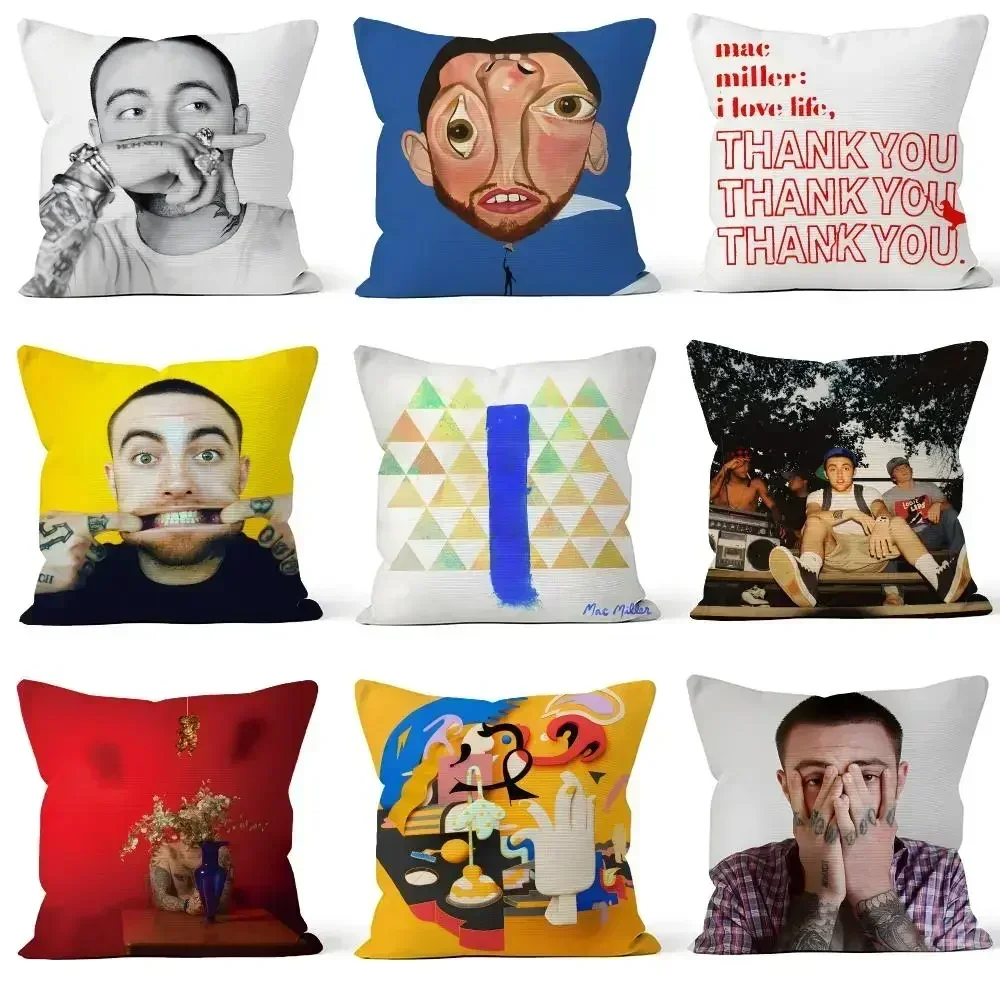 Singer Mac Miller Most Dope Macheads Cushion Cover Throw Pillow Soft Short Plush Cozy Colorfast For Sofa Bedroom Home Decor