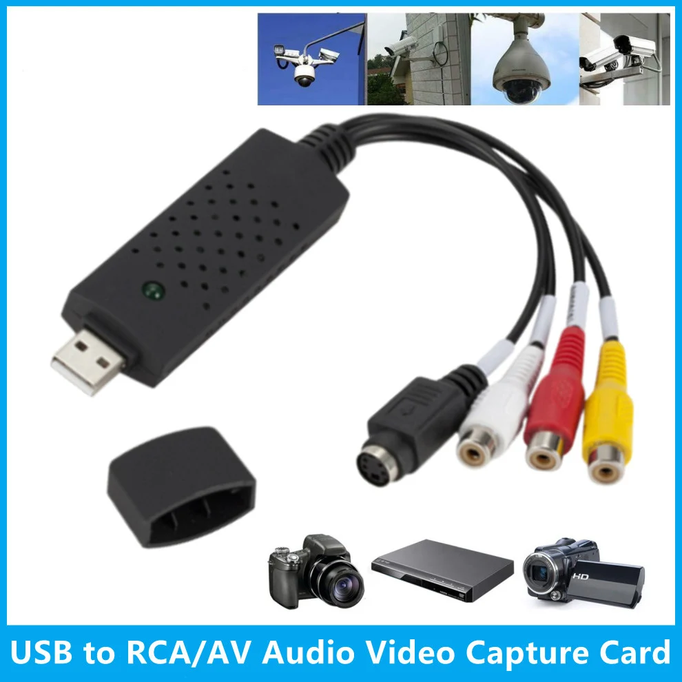 محول بطاقة التقاط الفيديو الصوتي USB ، كابل USB ، USB 2.0 إلى RCA ، محول للتلفزيون ، DVD ، VHS ، الجهاز