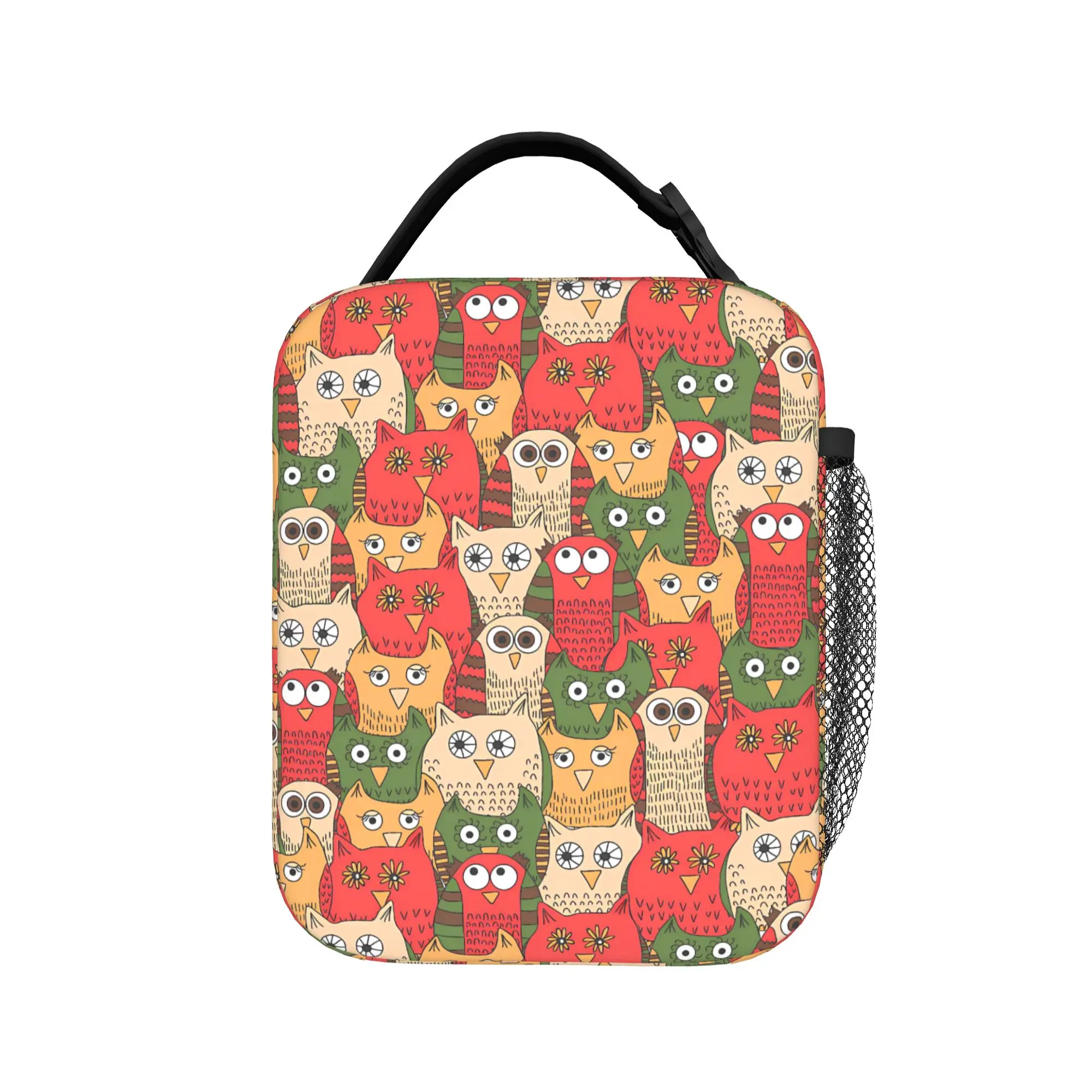 

Colorful Owl Party Lunch Bag For Child Animal Print Print Lunch Box Leisure Office Cooler Bag Oxford Thermal Tote Handbags