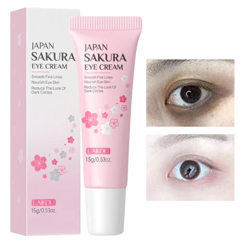 Krem pod oczy nawilżający nawilżający liftingujący ujędrniający znikną drobne linie usuń cienie pod oczami przeciw obrzękom Sakura odżywcza pielęgnacja skóry 1 szt.