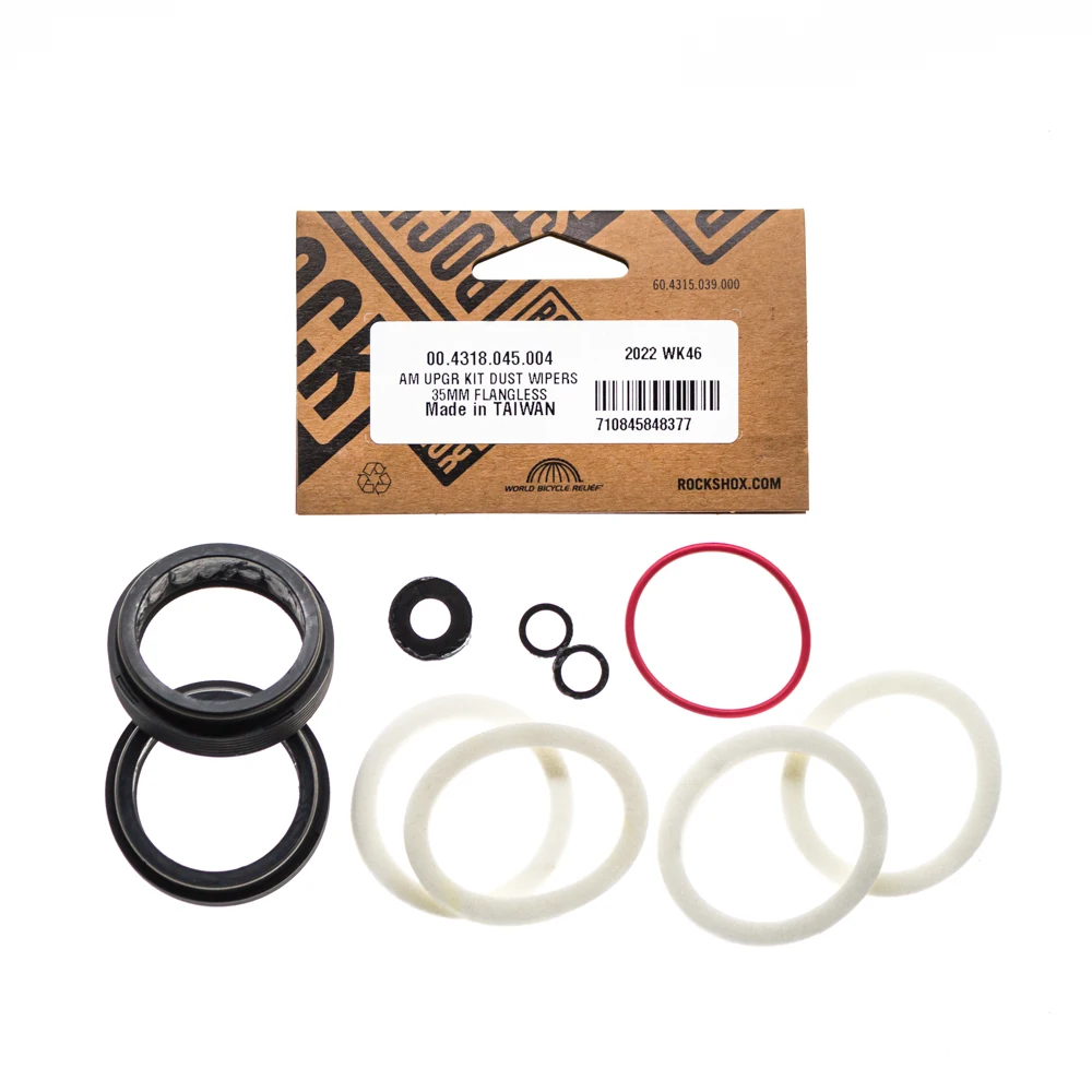 ROCKSHOX FORK DUST WIPER UPGRADE KIT 35MM BLACK FLANGELESS ULTRA-LOW FRICTION SKF SEALS 35mm 00.4318.045.004