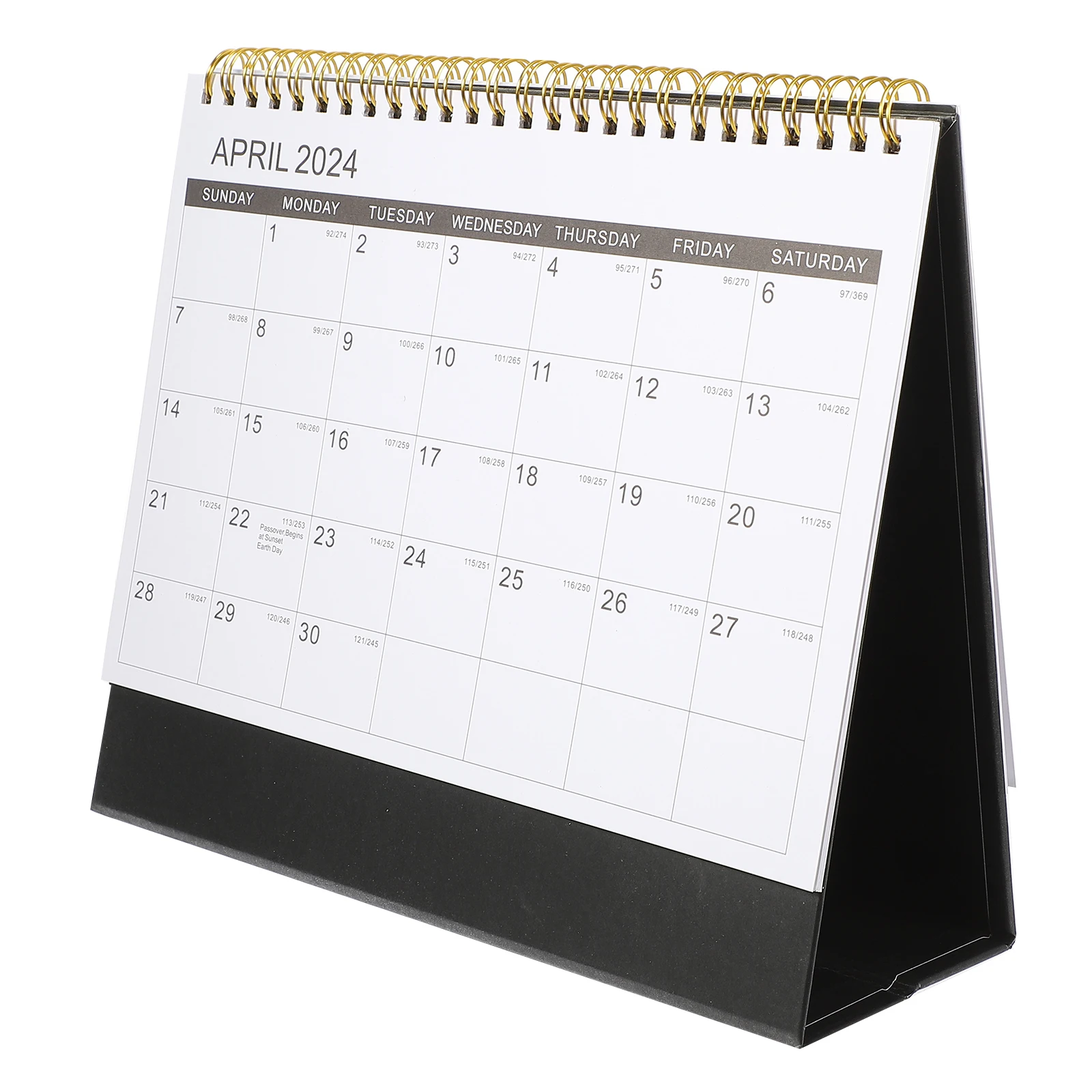 

Full English Desk Calendar Perpetual Small Stand up Number Desktop Mini Standing Paper Minimalist for Man