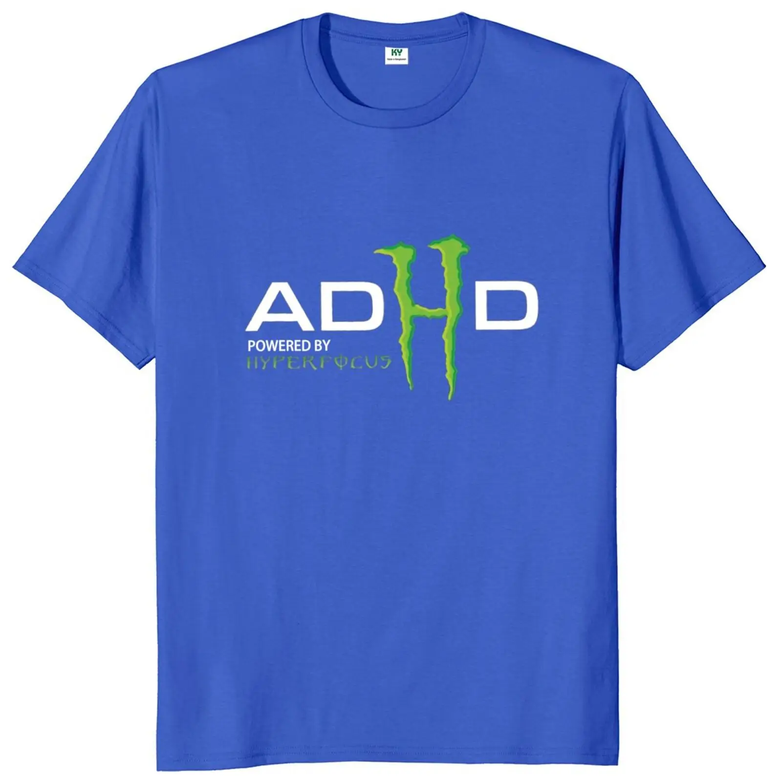 ADHD Hyperfocus Productivity Monster T Shirt 100% Organic Cotton Premium Heavyweight Tee EU Size