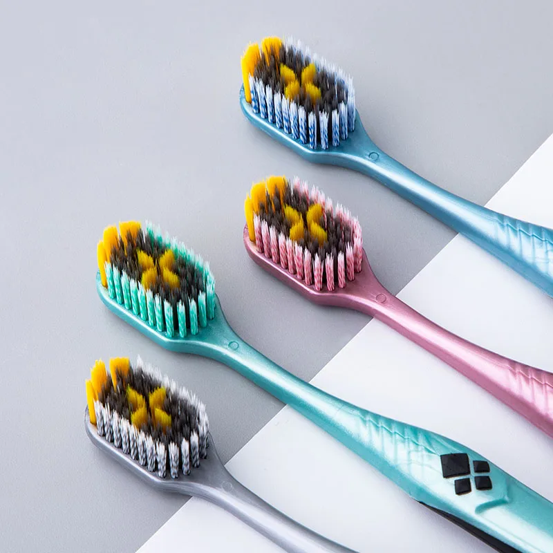 4/1 group widen brush head depth cleaning teeth soft hair toothbrush home oral care suitable for adult daily life