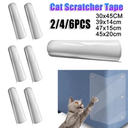 2-6Pcs Transparent Furniture Protector Anti-Scratch Cat Mat Scratch Guards Self-Adhesive for Furniture Protection