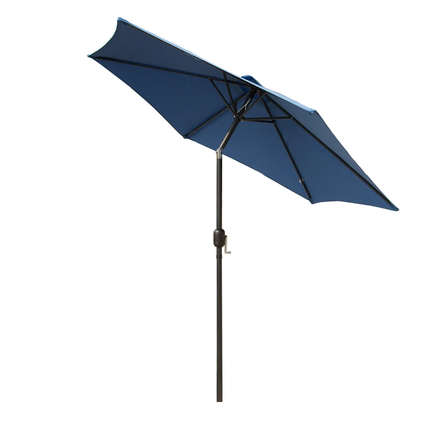 Parasol de piscine avec inclinaison à manivelle, bleu, 9fédération, extérieur, table, cour, plage