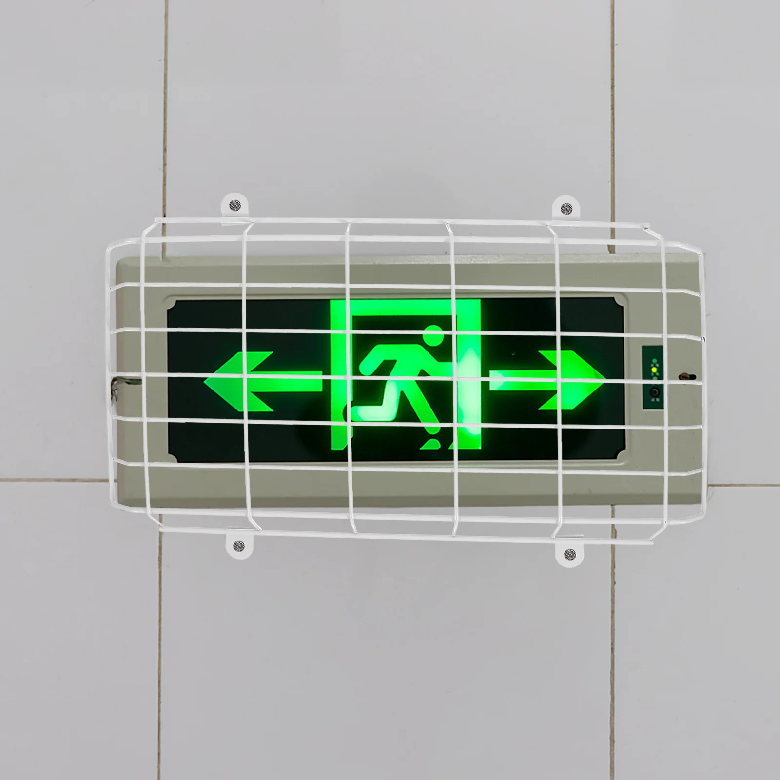 Premium Metal Emergency Light Protective Guard Wall Mount Exit Sign Wire Cover Durable Safe For Public Places Decorative Plate