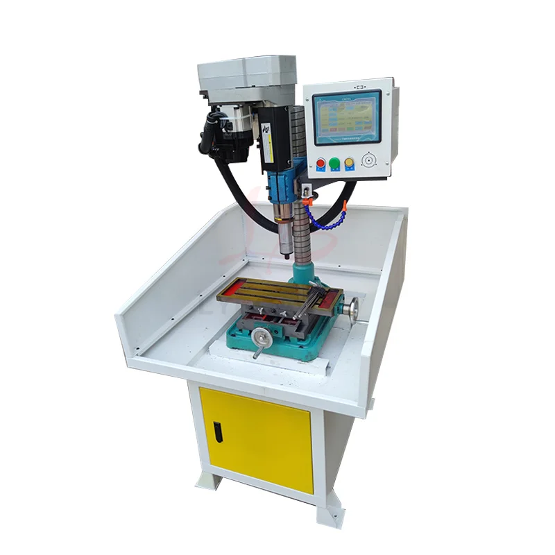 Dual Servo CNC Drilling and Tapping Machine 74 92 Power Head 220V Column Diameter 72mm 92mm Drilling Range 1-13mm