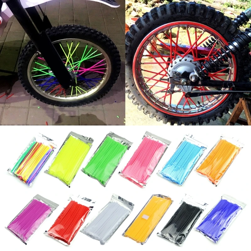 Spoke Skin Spoke Cover 9.5'' Protectors & Decorations for Dirt Bikes Bicycles Wheelchair Motorcycle Pack of 72 H9EE