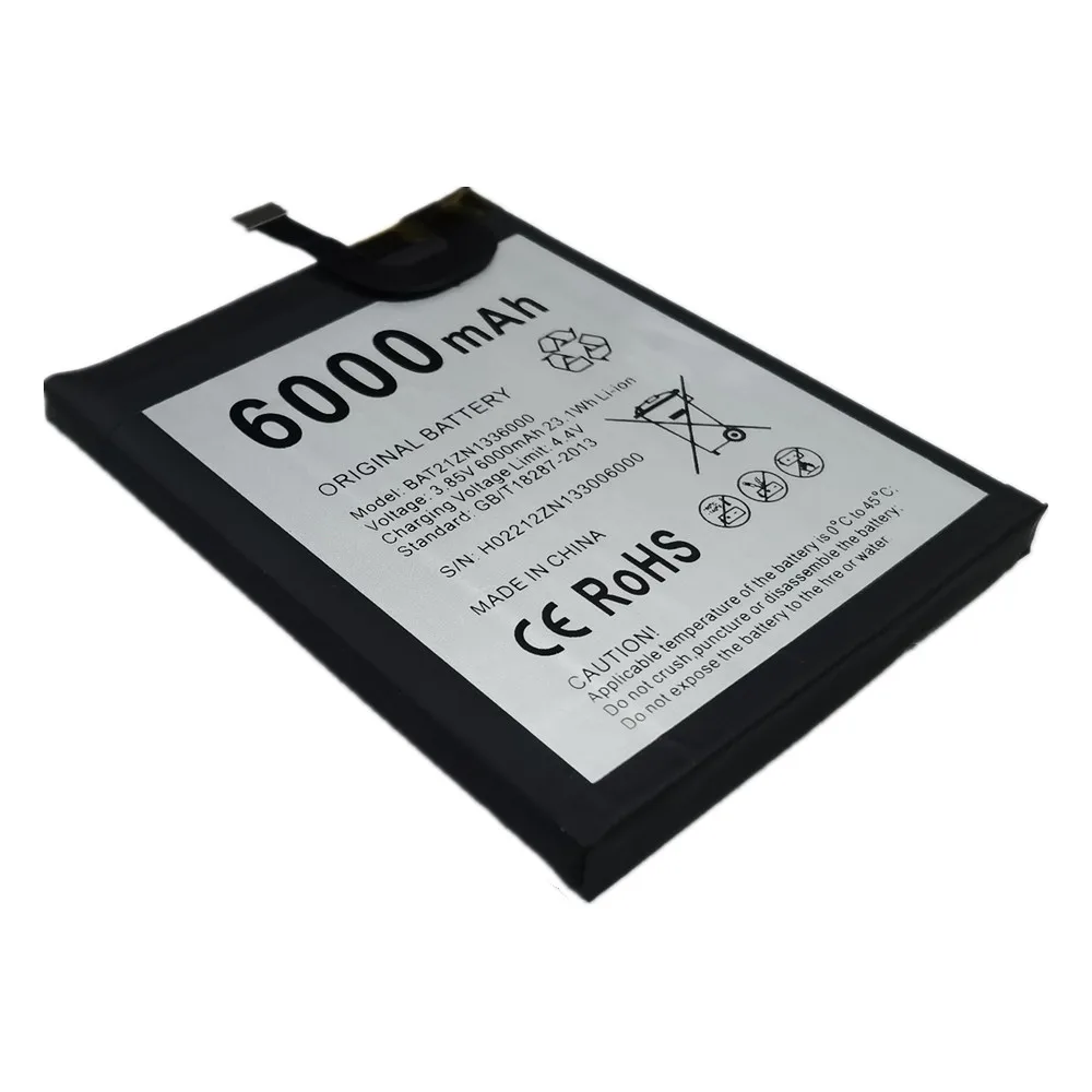 BAT21ZN1356000 originální baterie pro doogee S98 / S98 pro / S99 mobilní telefon baterie bateria 6000mah v skladovatelnost + nástroje