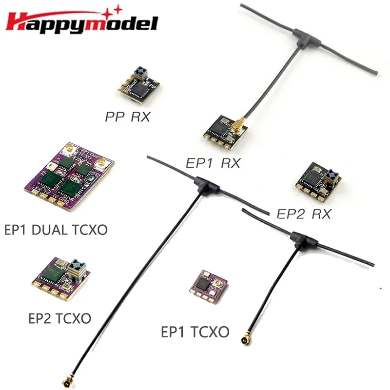 HappyModel EP1 / EP1 TCXO / EP2 / EP2 TCXO / EP1 DUAL TXCO 2.4G ELRS Nano Long Range RX для RC FPV Дрон дальнего действия DIY Запчасти