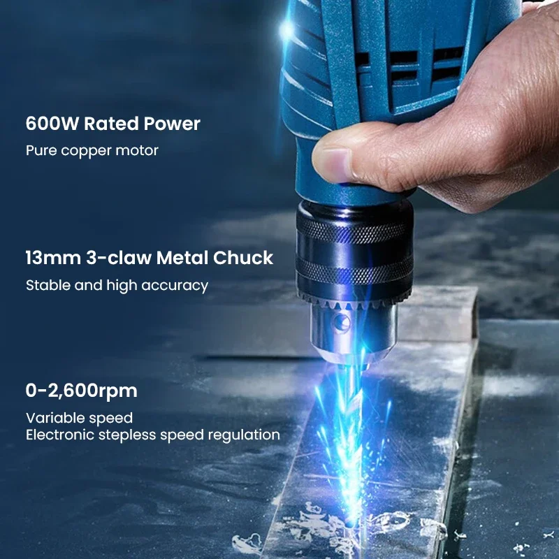 Bosch GBM 13 RE Electric Drill Screwdriver 600W 20Nm Multi-Functional Driller Professional Rotary Power Tools for Wood Steel