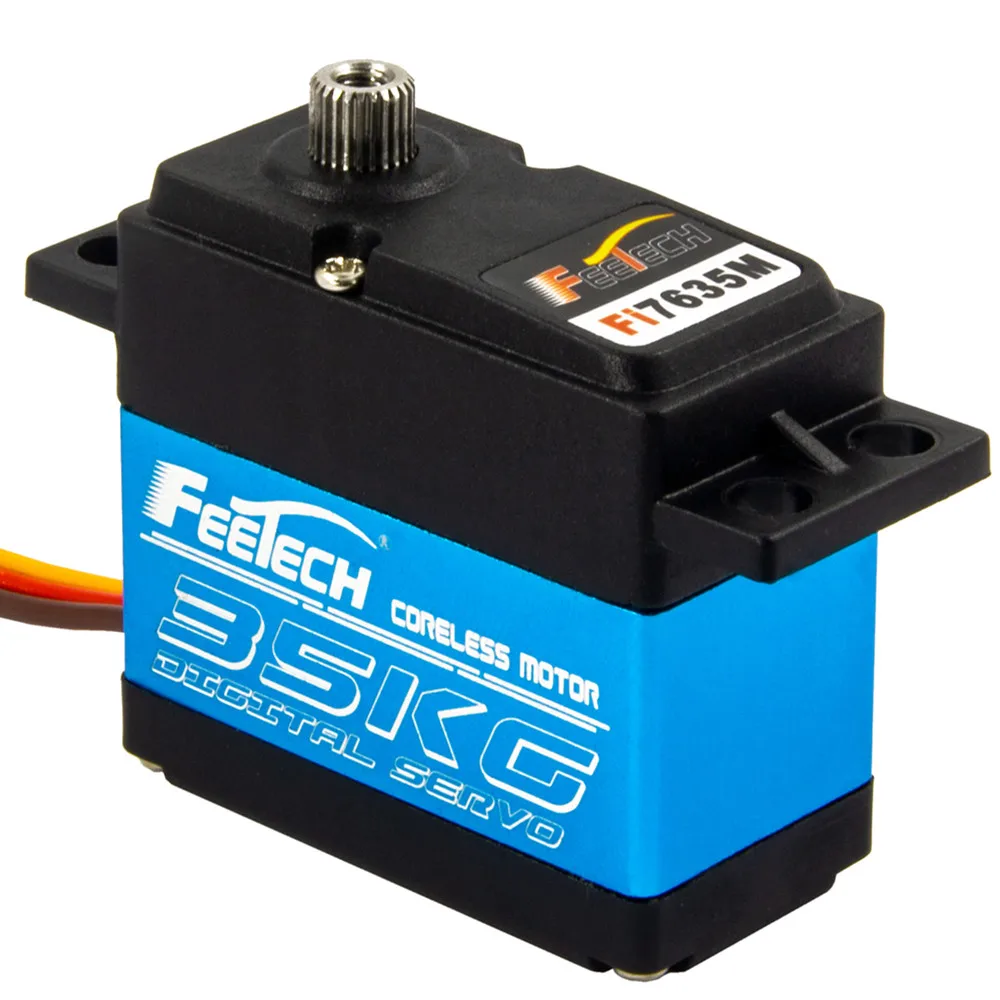 RC FI7635M 7.4V 35KG PWM Digital 180 Graus Engrenagem de Alumínio Corelss Motor Servo para AGV Robot RC Modol