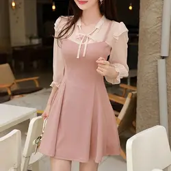 Temperament Fake Two Dresses Children's Summer New Style Looks Slim and Fashionable A-line Short Skirt