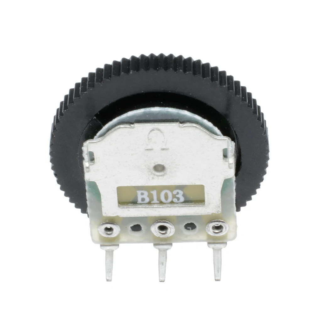 10 Teile/los B103 10K Ohm 3 Pins Zifferblatt Rad Potentiometer Audio Stereo Volumen Getriebe Switch Control für Radio MP3 MP4 Player