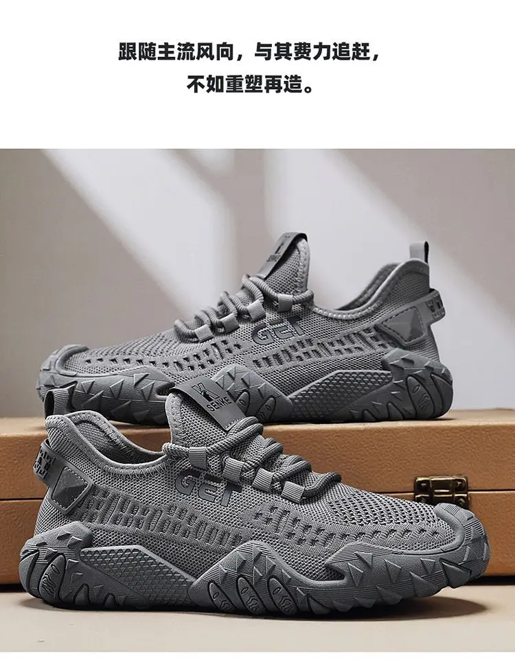 Herren 2026 Neue Sommer Mesh-Sneaker Leichte Lauf- und Sportschuhe Atmungsaktive Weiche Sohle Rutschfeste Freizeitschuhe – Detail 15