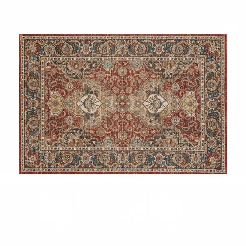 VIKAMA Blue Tattered Medal Large Living Room Carpet, Soft Anti Slip Floor Mat Retro Oriental Sofa Mat Bedroom Home Decoration