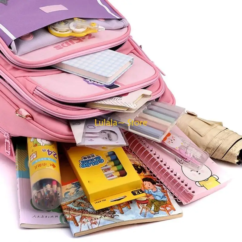 

Y4QA Primary School Backpack Casual Children School Bag with Pencil Bag for Student