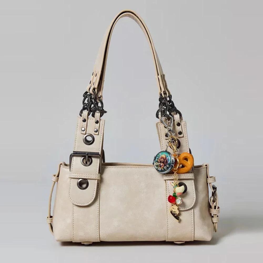 Torebki damskie retro z ćwiekami, torebki i portmonetki z nitami, wysokiej jakości torby Boston ze skóry PU dla kobiet, torebka pod pachę, NOWA kopertówka