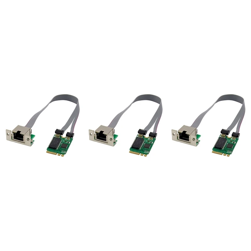 3X Mini PCIE Network Card M.2 A+E To RTL8111F Gigabit Ethernet Card Single Port RJ45 Ethernet Network Card