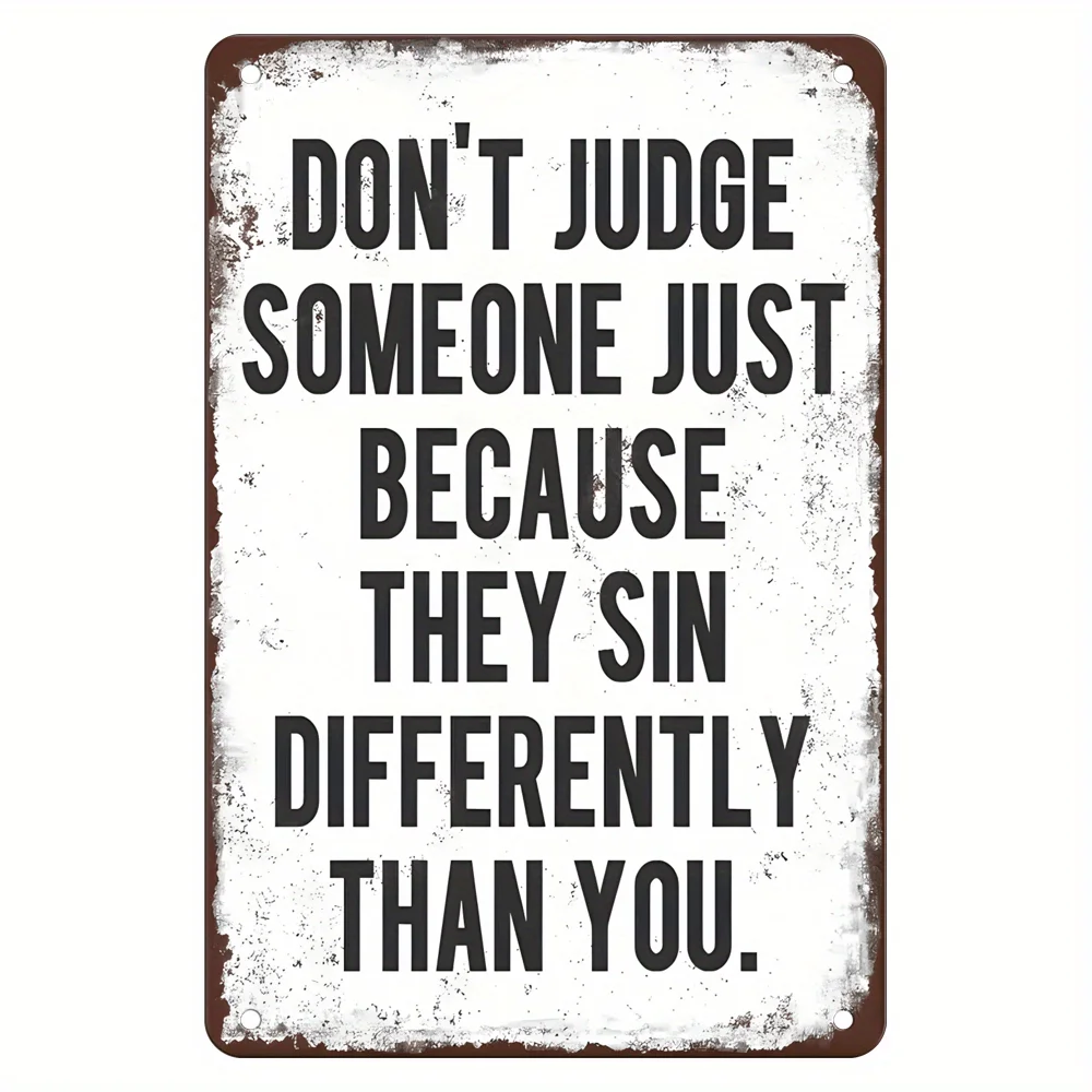 

Vintage Metal Sign with Humorous Quote - 8"x12" Rustic Tinplate Decor for Patio, Bar, for Man Cave, or Home - Easy to Hang