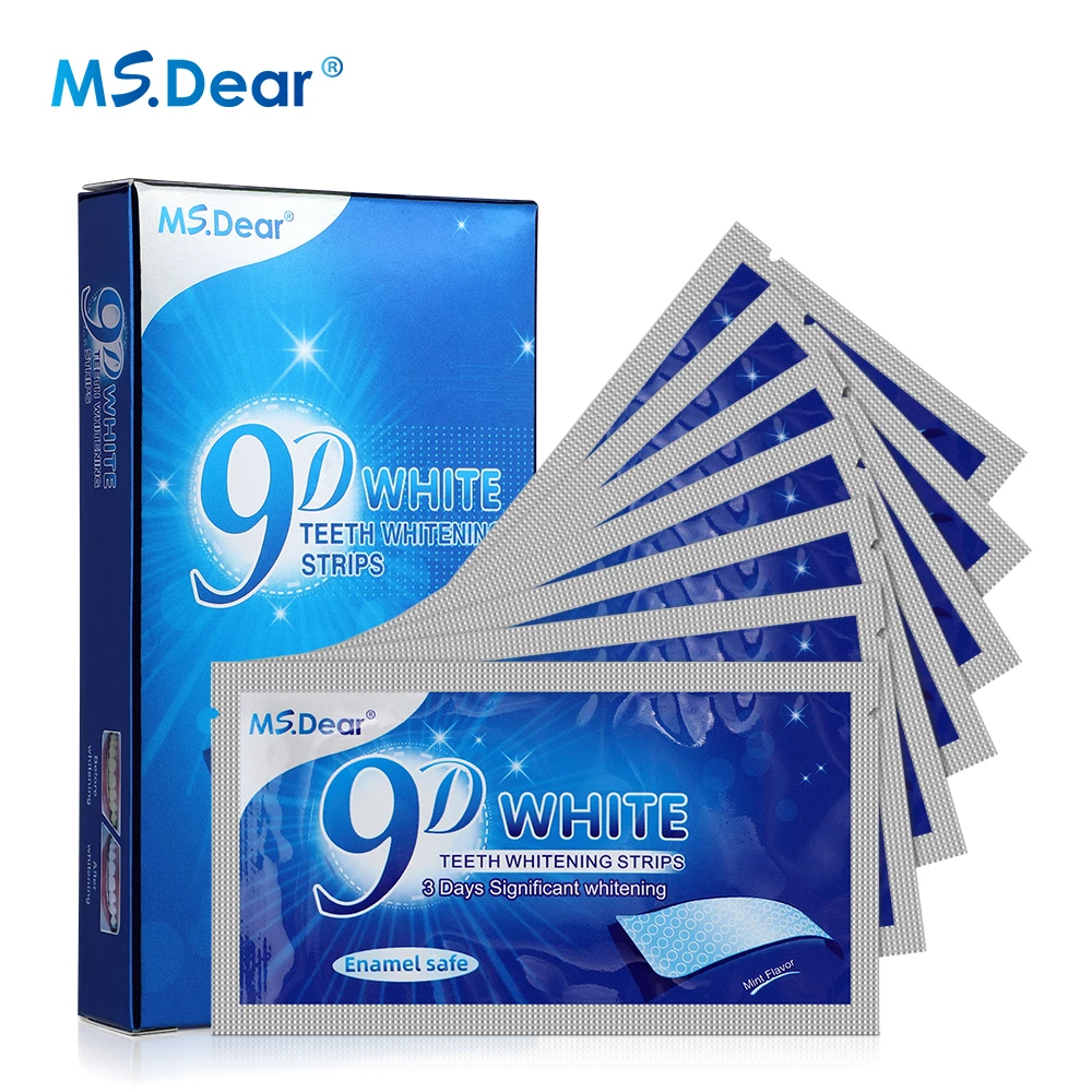 7 Pairs 5D Gel Teeth Whitening Strips White Tooth Dental Kit Oral Hygiene Care Strip False Teeth Veneers Dentist Seks Whiten Gel