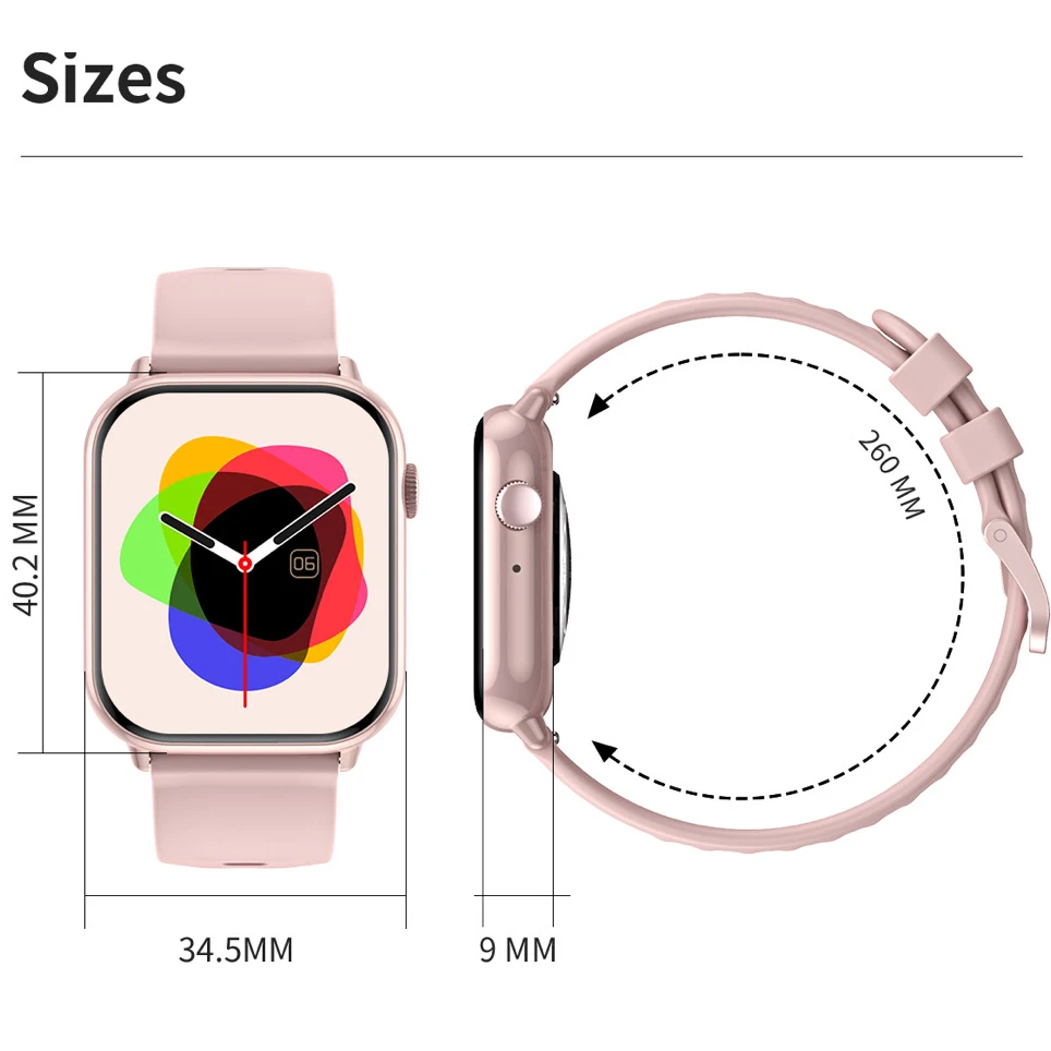 1,75 "умные часы с синим зубом для женщин, автоматический мониторинг здоровья, умные часы для сна, мужские музыкальные водонепроницаемые 100 спортивных режимов