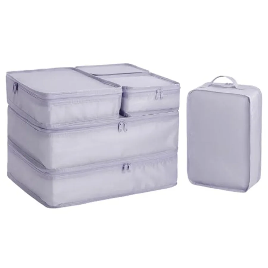 

Packing cubes for Travel Luggage Organizer Bags 6 Set Mesh Suitcase Organizer with Shoe Bag Grey
