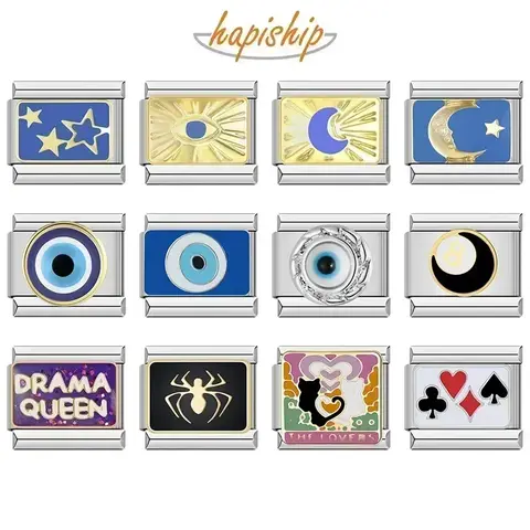 Hapiship 2024 탑 패션 아이 문 스타 피쉬 스파이더 포커 퀸 참 이탈리아 링크 맞는 9mm 팔찌 DIY 쥬얼리 DJ854 만들기 Best5 Hapiship 2024 탑 패션 아이 문 스타 피쉬 스파이더 포커 퀸 참 이탈리아 링크 맞는 9mm 팔찌 DIY 쥬얼리 DJ854 만들기 Best5