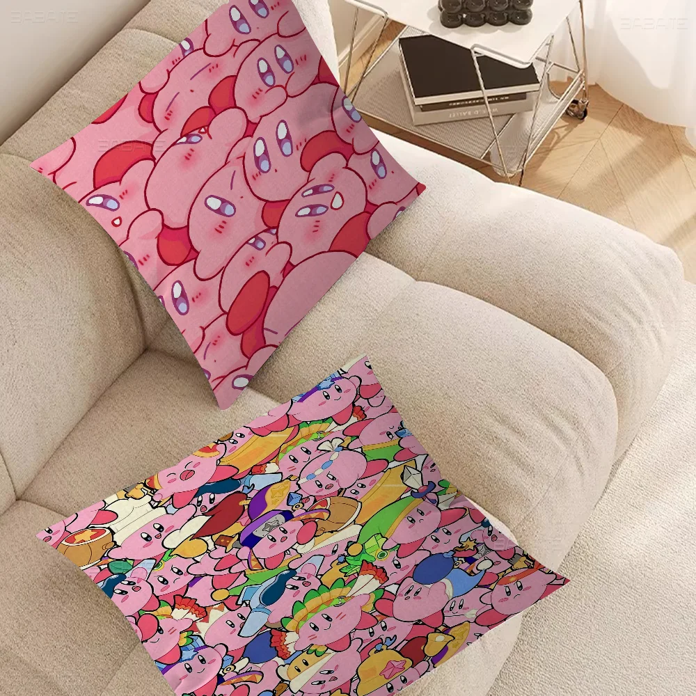 Cartoon Cute K-Kirby Pillowcase Toon Gift Cushion Cover Bedroom Home Sofa Chair Seat Decor Pillow Case