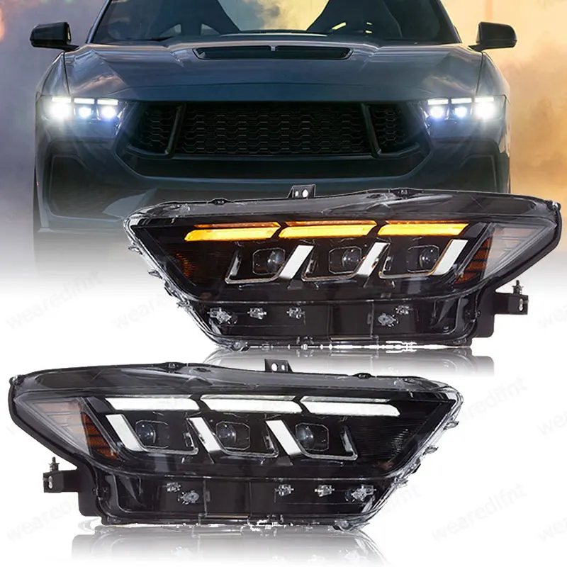 

LED Headlights For Ford Mustang Accessories 2015 2016 2017 GT LHD RHD Modified LED Car Front Lights Assembly Plug And Play
