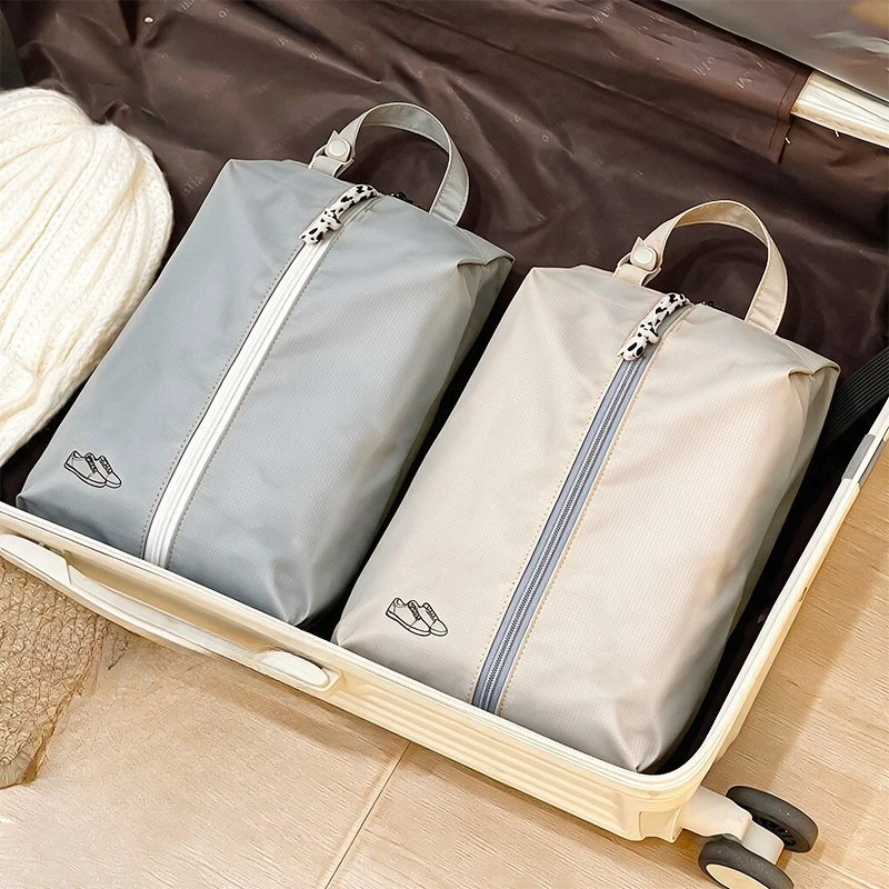 Tragbare 2-in-1 wasserdichte Schuh-Tasche, doppelseitige Schuh-Aufbewahrungstasche, große Kapazität, staubdichter Organizer für Reisen, Fitnessstudio, Gepäck, Sport – Detail 5