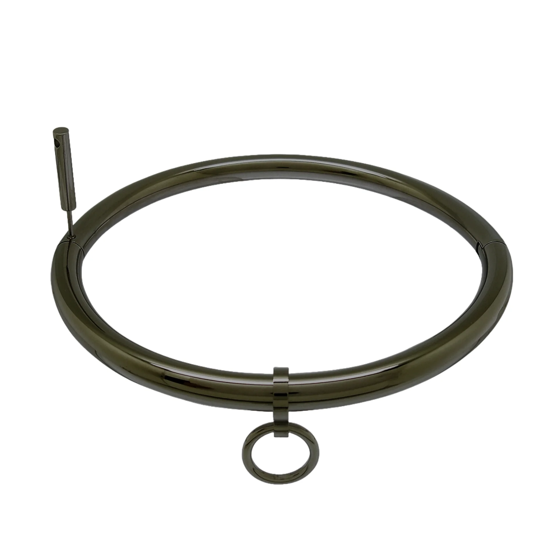 ACECHANNEL Polished Shining Solid Stainless Steel Slave Collar Lockable Torque Choker Necklace Fetish Wear Jewelry
