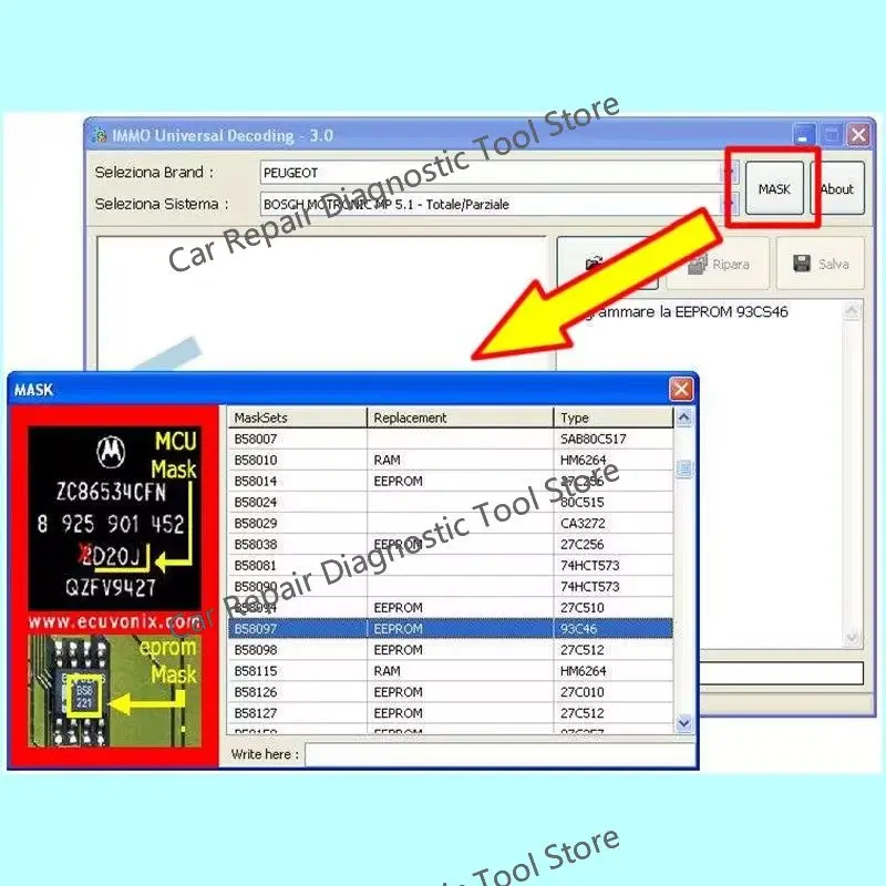 ECU Vonix Solutions IMMO Universal Decoding V3.2 Software to Repair and remove ECU IMMO code work with UPA-USB work Win7-32bits