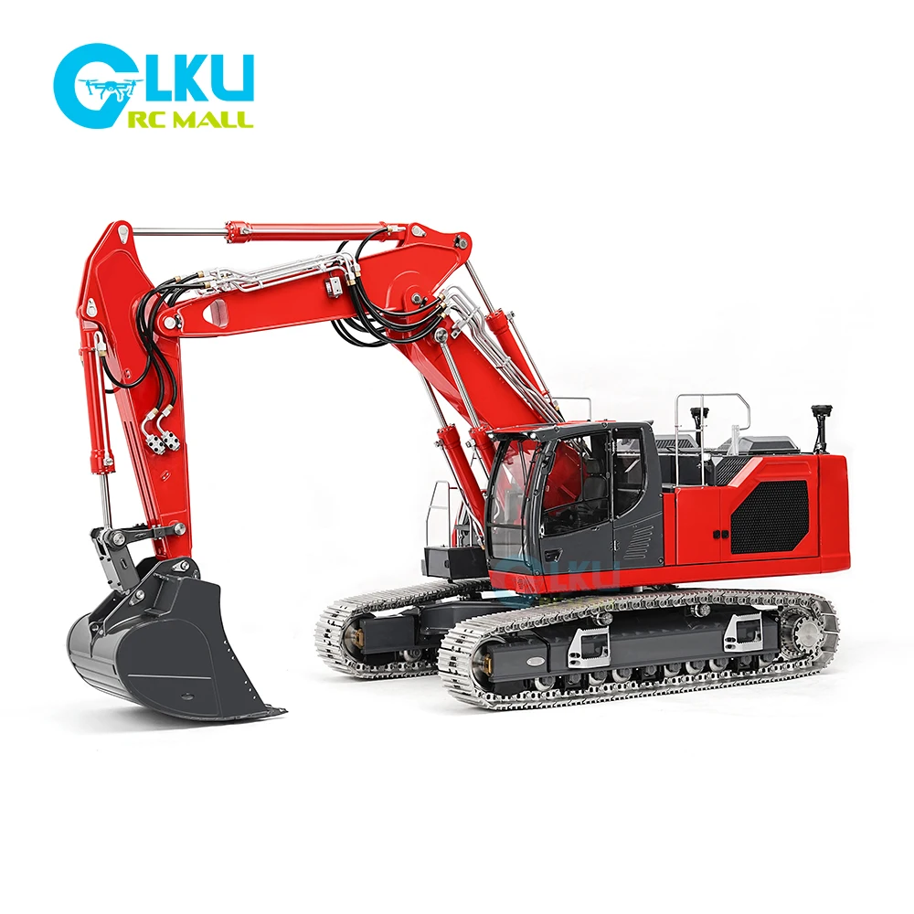 LESU 1/14 PL18EV lite LR945 crawler three-arm excavator red version remote control hydraulic model toy