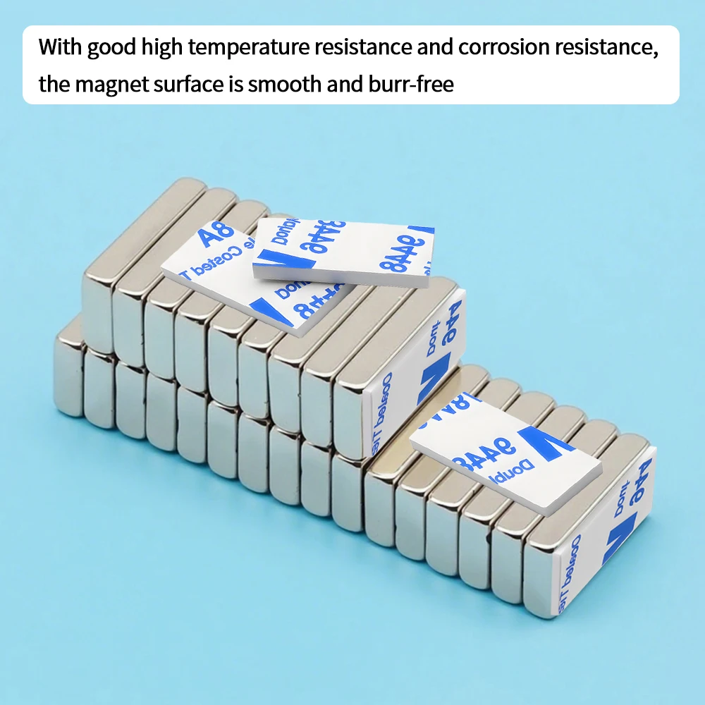 20x10x4mm Super Powerful Block Neodymium Magnet  With double-sided adhesive Magnet N35 Strong Permanent Magnetic imanes