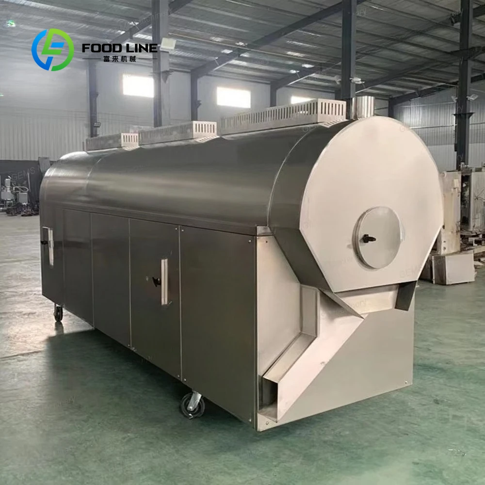 Customized Food Grade Industrial Roaster Pistachio Cocoa Beans Chestnut Hazelnut Nuts Frying Machine Durable