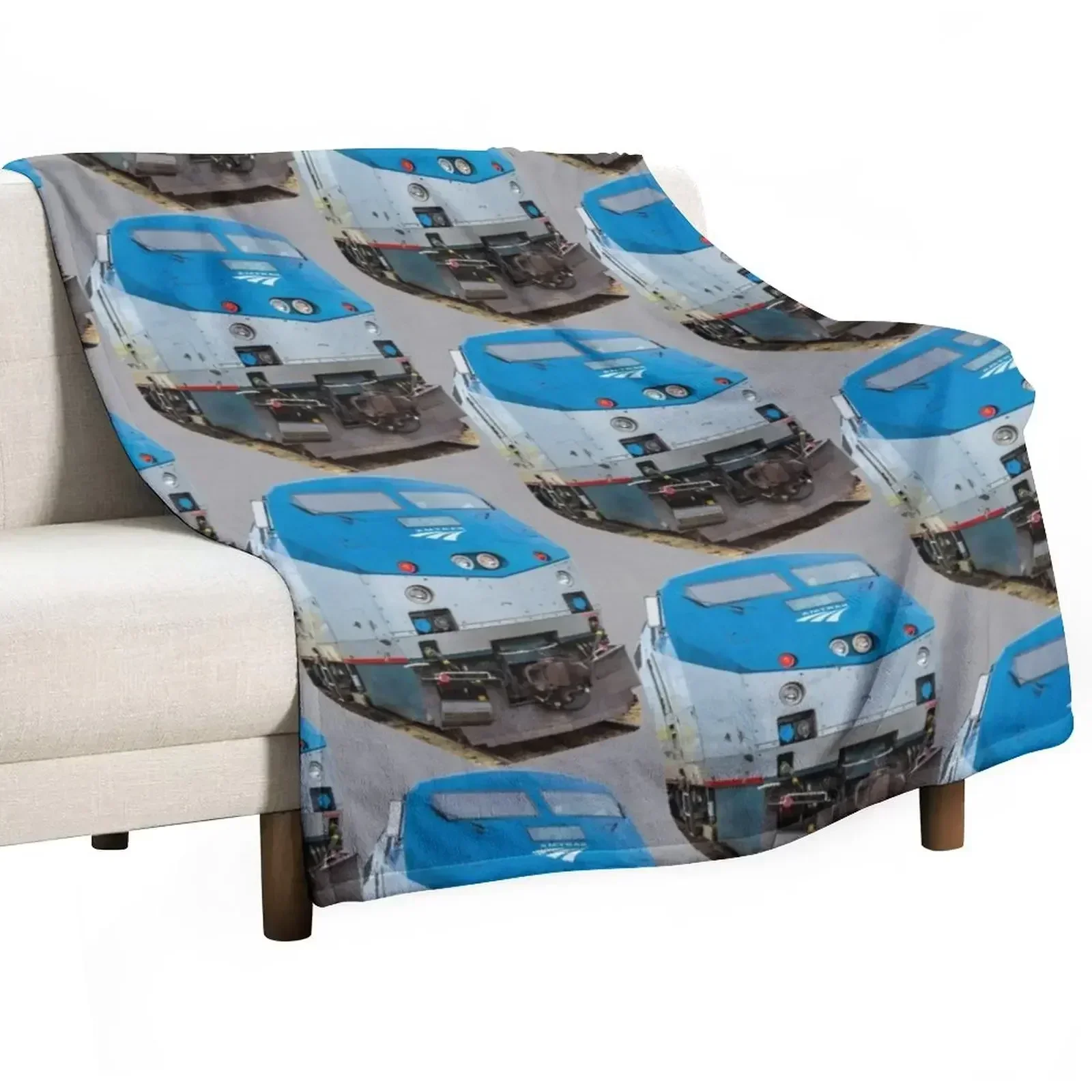Amtrat Locomotive Throw Blanket Thin warm for winter for sofa Plush Hairys Comforter Blankets