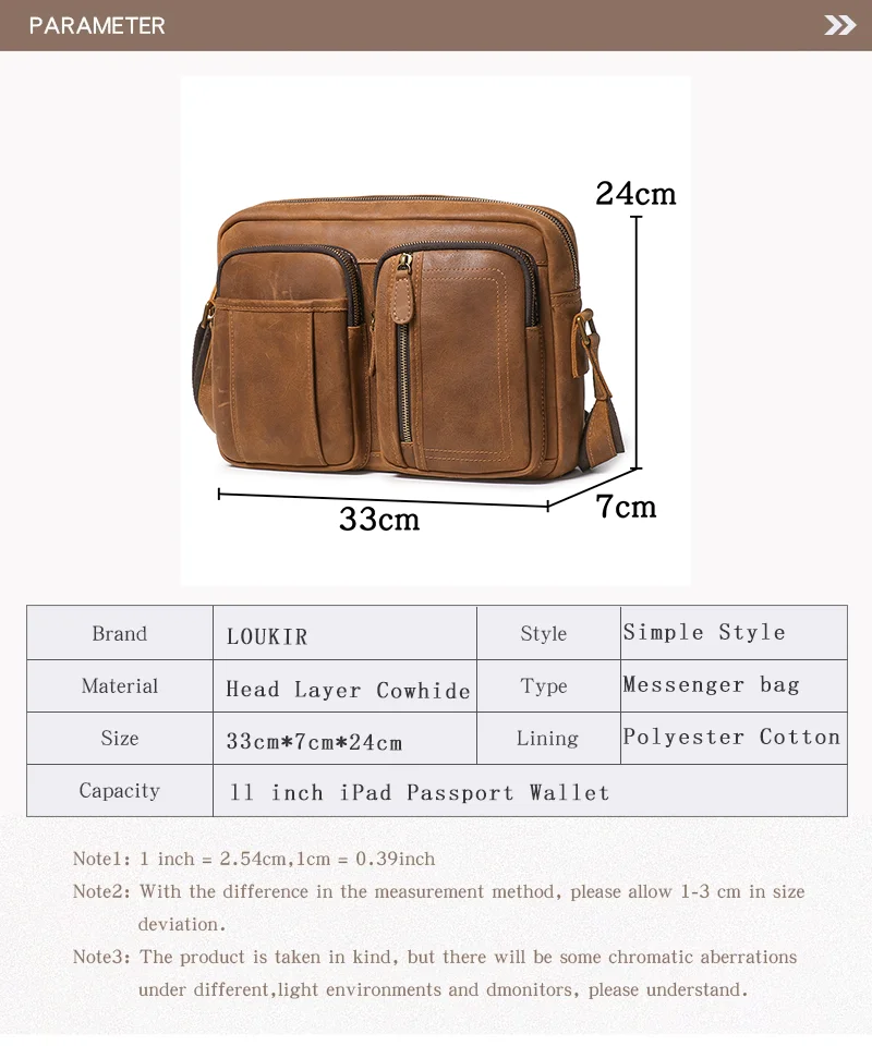 LUOKIR Vintage Neue männer Echte Leder Schulter Tasche Casual Reise Wildleder Umhängetasche Rindsleder Große Kapazität iPad Tasche – Detail 2