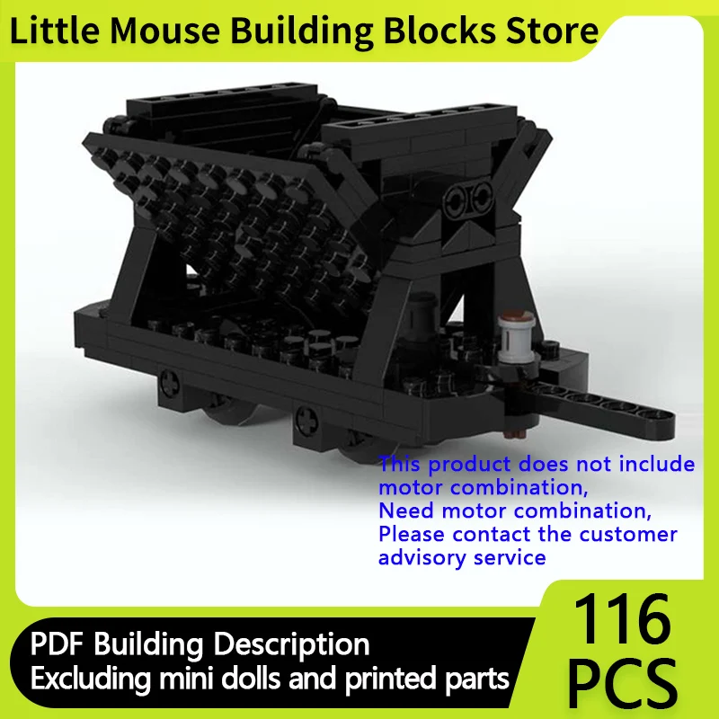 City Car Model MOC Building Bricks Narrow Gauge Tipper Wagon Modular Technology Gifts Holiday Assemble Children Toys Suit