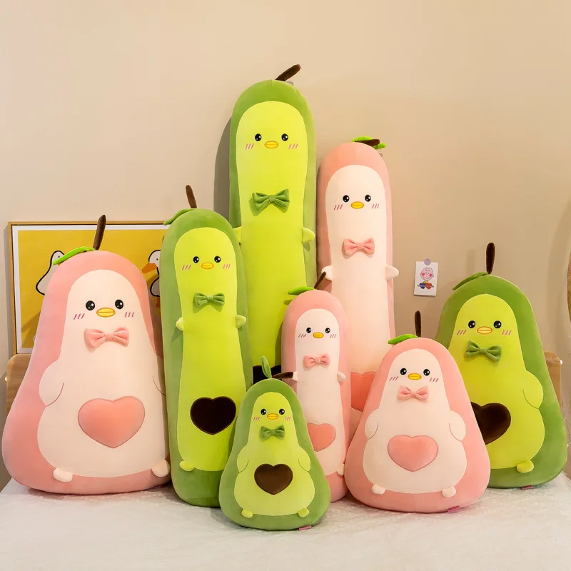 Hot DUCK Avocado Stuffed Plush Toy Filled Fruit Cushion Pillow Soft Plush Doll Toy Child Baby Girl Birthday Gift Sleeping Pillow