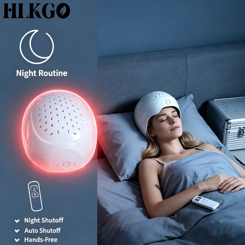 Red Light Laser Hair Growth Helmet 90 Lasers 210 LEDs for Telogen Effluvium Stress Hair Loss Scalp Care Device