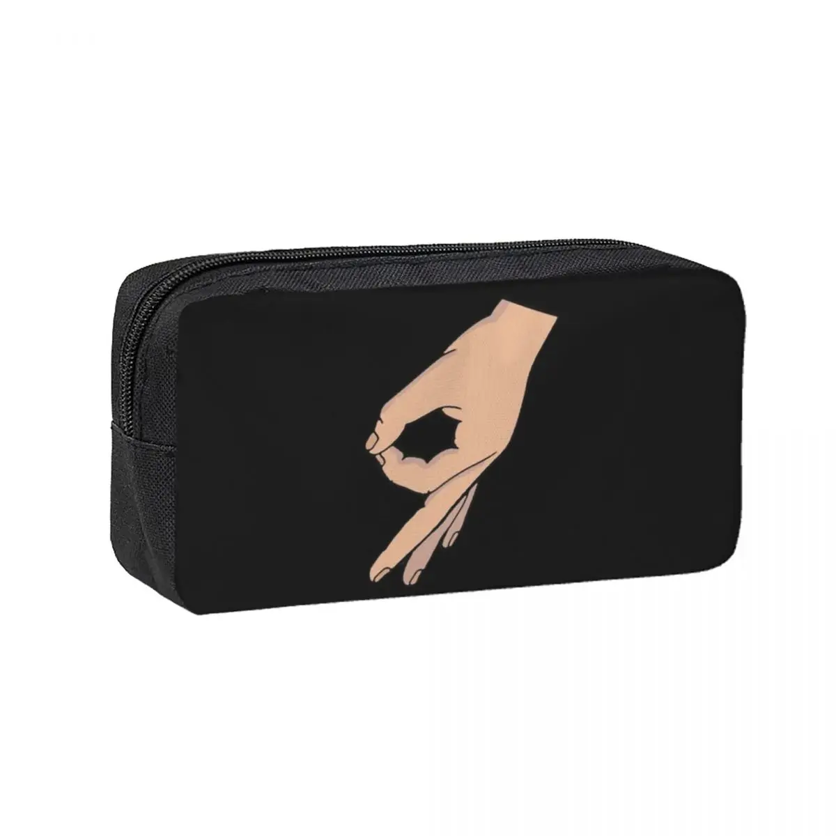 Circle Game Hand Gotcha Meme Made You Look Pencil Cases for Student School Pen Box Pencil Bag Pencil Pouch Storage Stationery