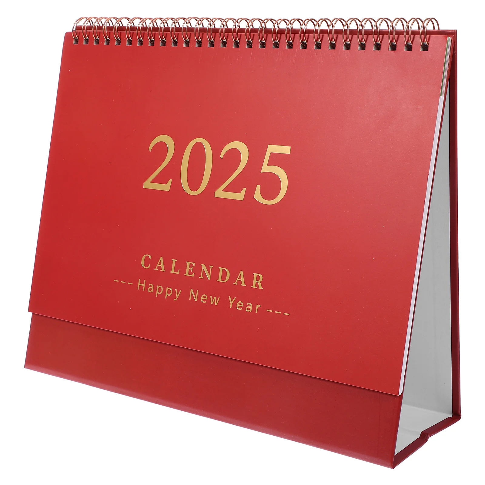 

2024 -2025 Year Calendar Desk Stand up Monthly Chinese Lunar Turn The Page Table Top Standing Calender Office