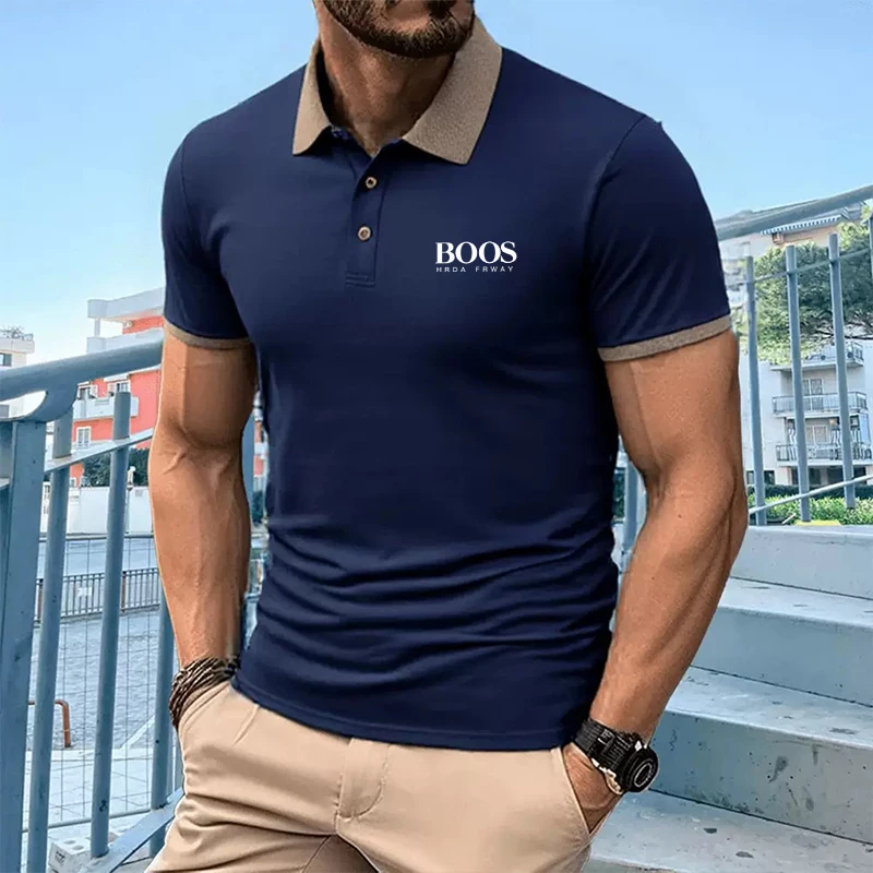 Nueva camisa Polo bordada de verano para hombre, camiseta de manga corta de alta calidad para hombre, Polo informal de negocios transpirable, gran oferta para hombre